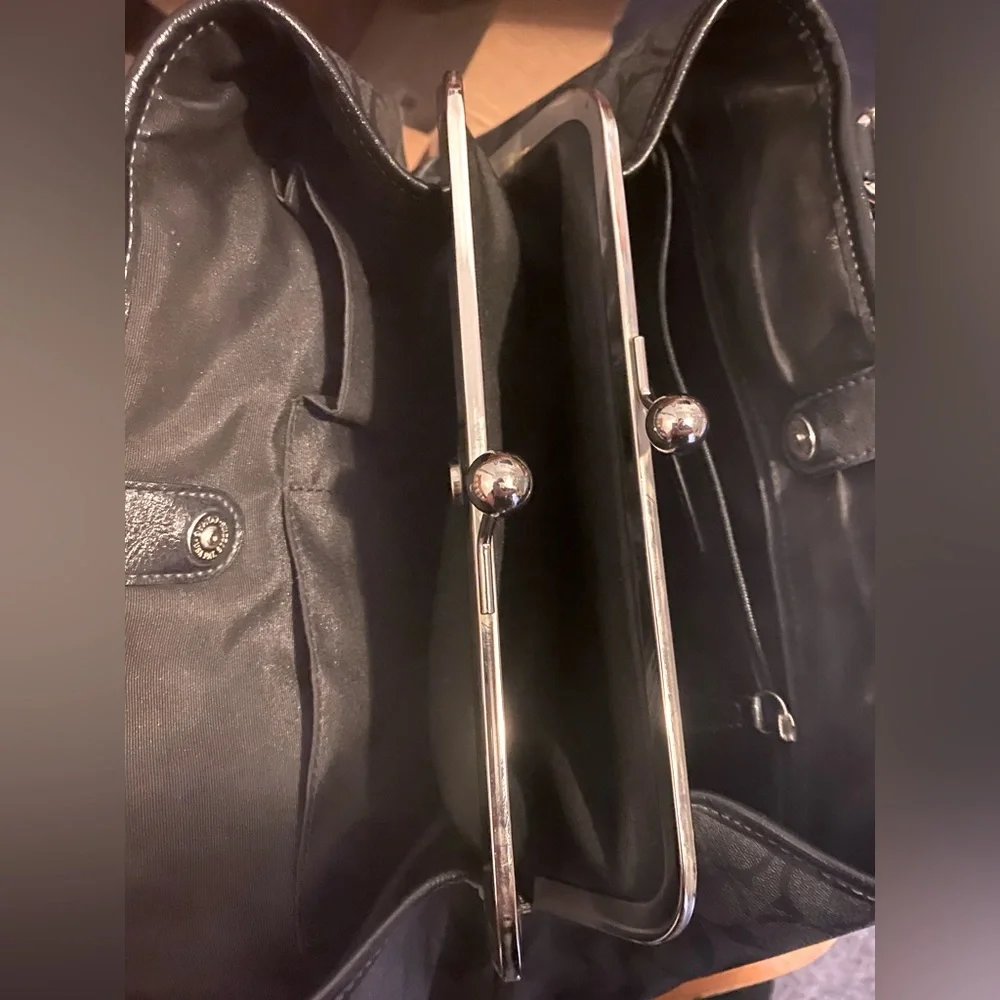 Coach Heritage Payton Signature Black Tote Bag